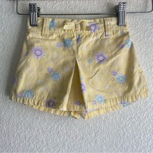 Vintage Carters Baby Girls Yellow Floral Skort Size 12 Months 🌼